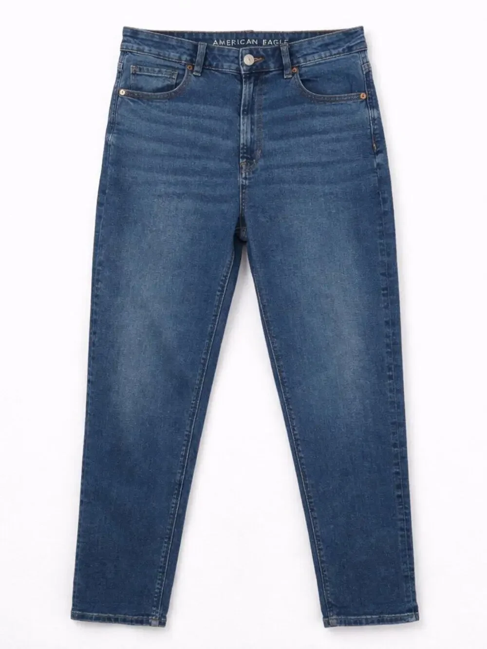 American Eagle Mom Jeans Womens Size 8 Regular Blue High Rise Medium Wash Casual